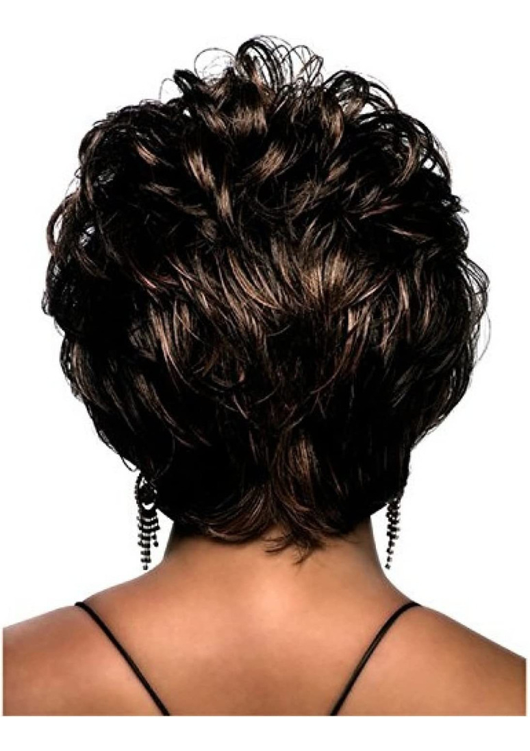 Com Franja De Cabelo Sintética, Moda Sintética, Perucas De C - Imagem 4