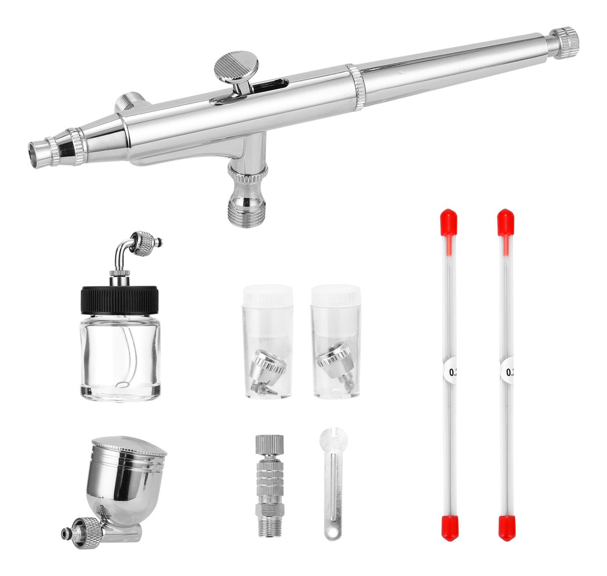 Conjunto De Aerógrafo Profissional Para Modelo Fazendo Pintu - Imagem 3