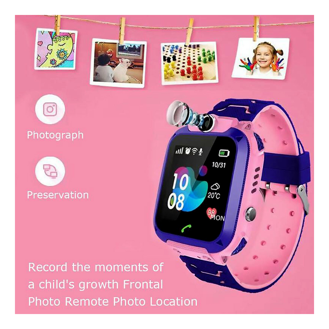 Smartwatch Infantil À Prova D'água Posição Do Relóg - Imagem 4