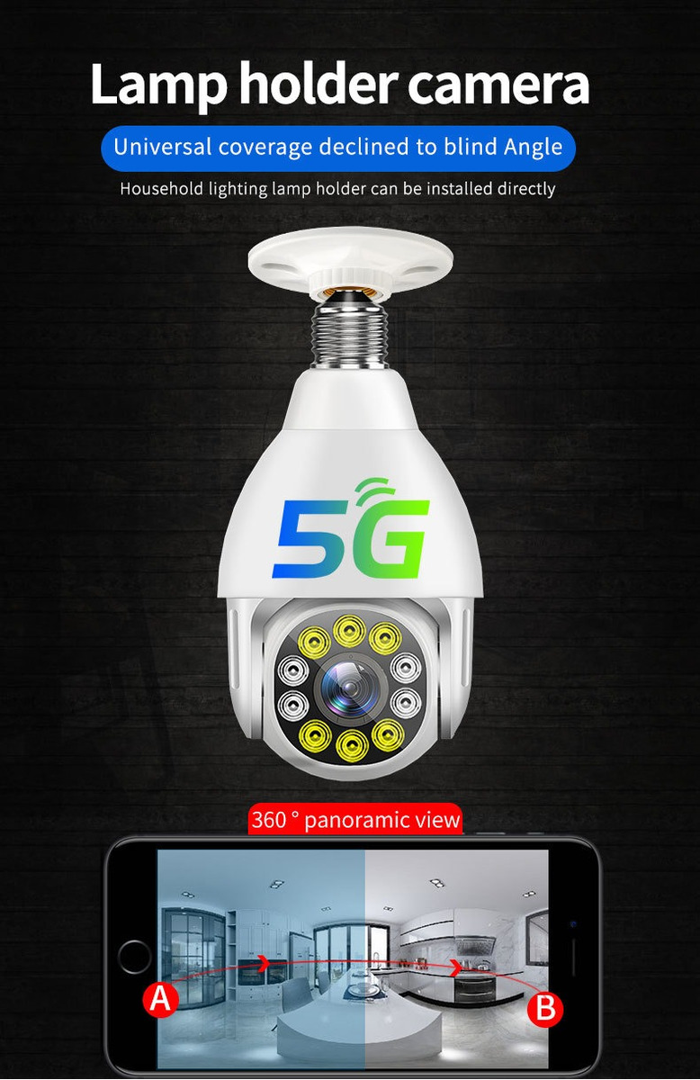 Câmera De Vigilância Wi-fi Sem Fio De Dez Luzes - Imagem 5