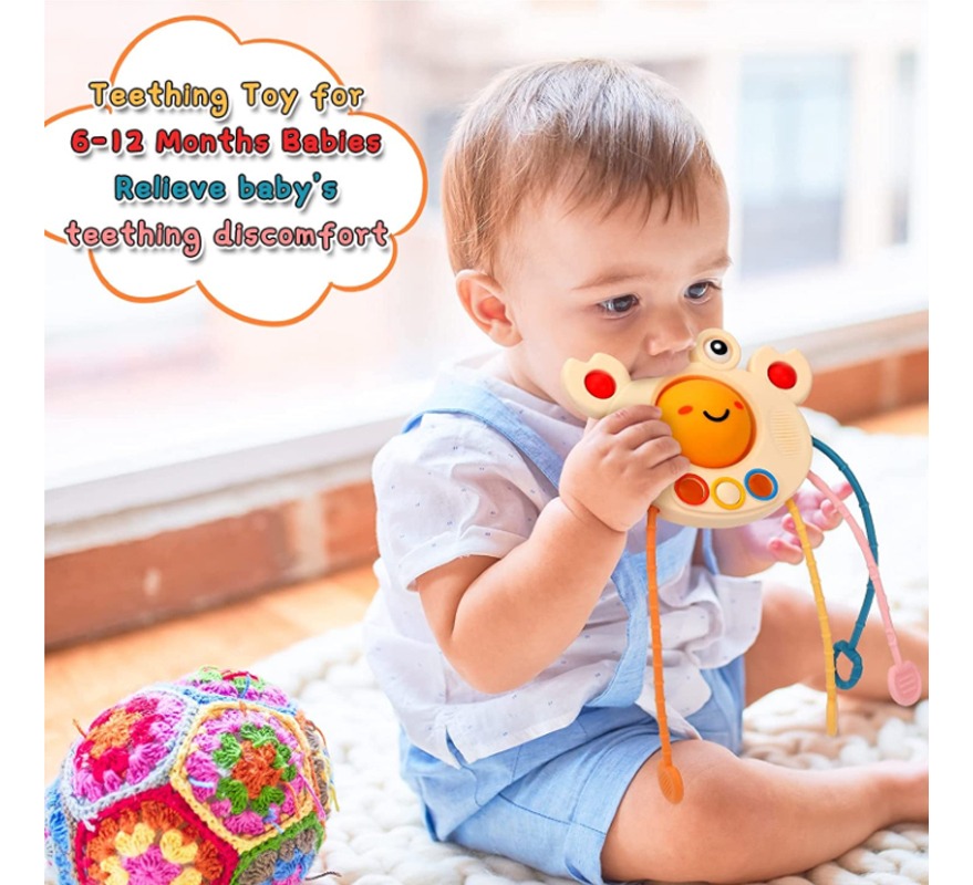Brinquedos Sensoriais Para Bebês, Brinquedo De Silicone Pull - Imagem 5