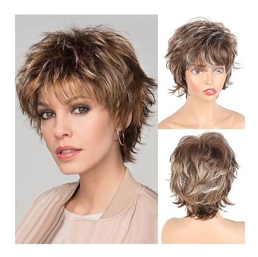Peruca De Cabelo Para Mulheres De Meia Idade E Idosas - Imagem 7