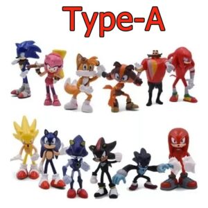 Miniatura Super Sonic Boom Tails Robô Knuckles Am Kit 12