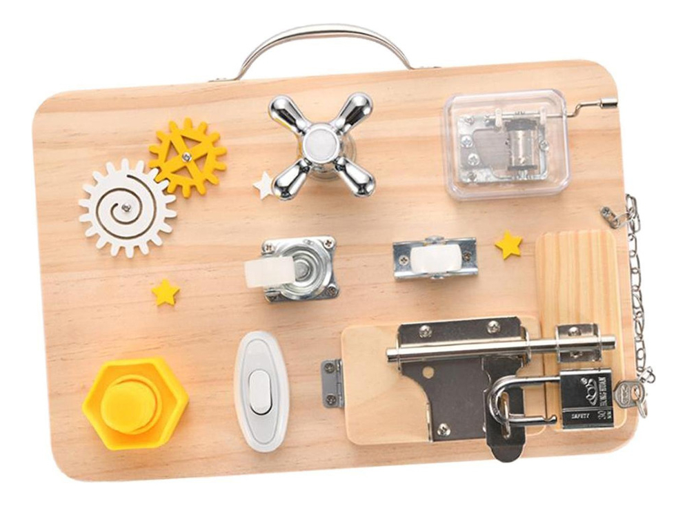 Montessori Toddler Toddler Busy Board Aprendendo Hand - Imagem 41