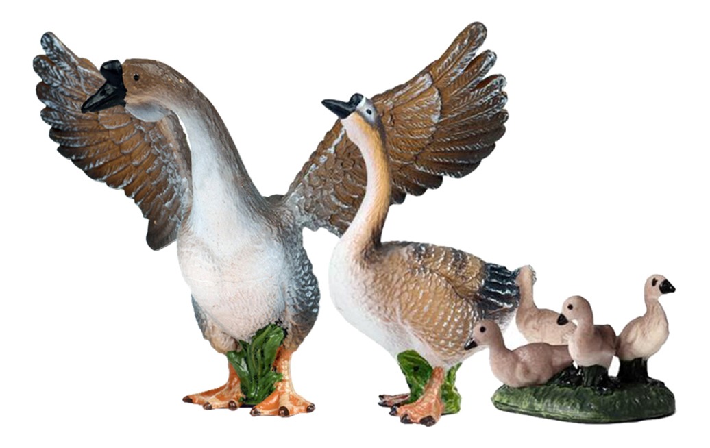 Wilflife Modelo Ganso Conjunto Modelo Animal Figura Presente