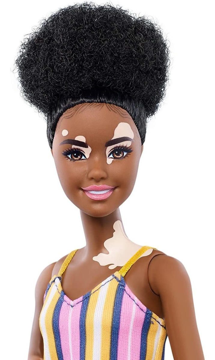 Boneca Barbie Fashionistas 135 Com Vitiligo E Cabelo - Imagem 3