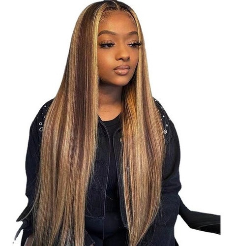 Peruca Feminina Longa Lascia Smooth Brown Natural Com Renda - Imagem 3