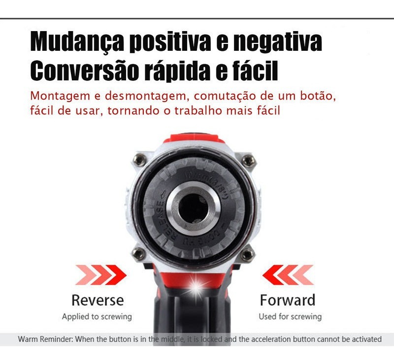Caixa De Ferramentas Completa Furadeira 1 Bateria 21v - Imagem 8