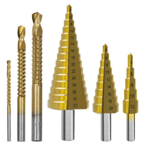Conjunto De Furadeira Revestida De Titânio Hss Step Pagoda D