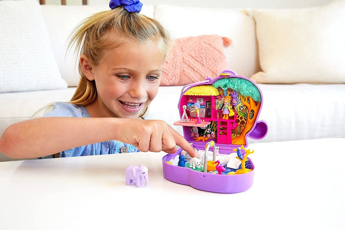 Tema De Animal Compacto Polly Pocket Elephant Adventure Com - Imagem 2