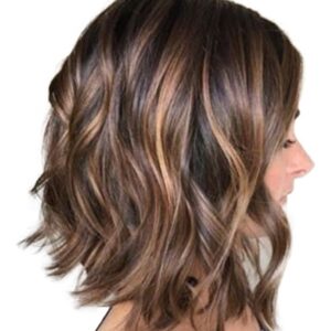 Perucas K Curto Ondulado Bobo Cabelo Humano Rose Net Wigs Gl