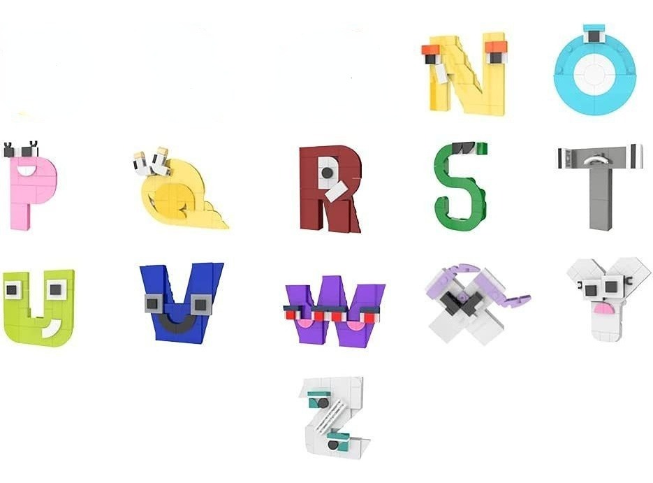 Conjunto De Blocos De Construção Alphabet Lore, A-m/n-z, Abc - Imagem 11