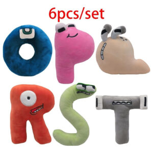 6 Peças, Boneca De Pelúcia Alphabet Lore, Brinquedo Infantil