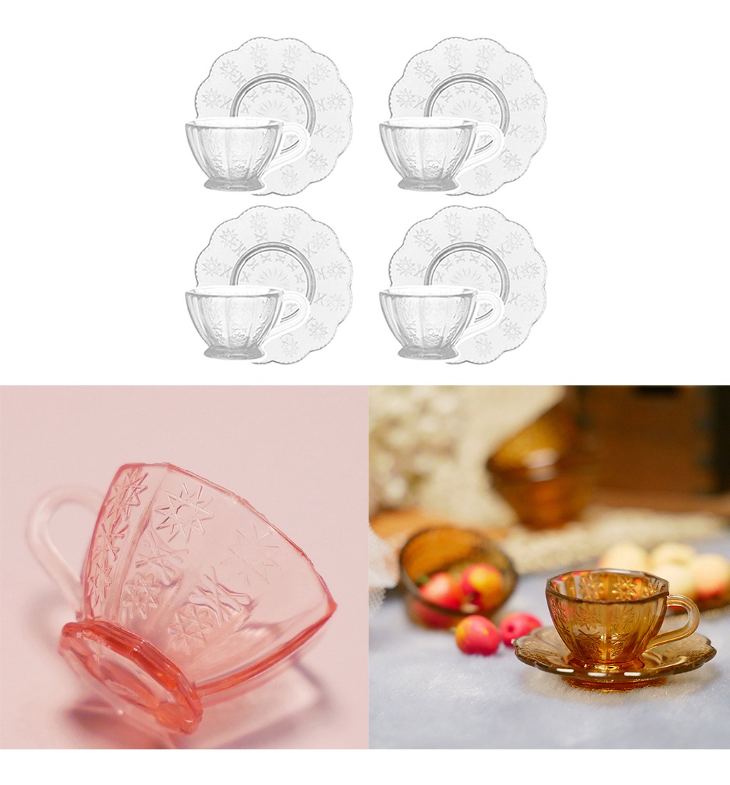 8 Unidades 1:12 Dollhouse Miniatures Tea Chá Set Copos De Ág - Imagem 8