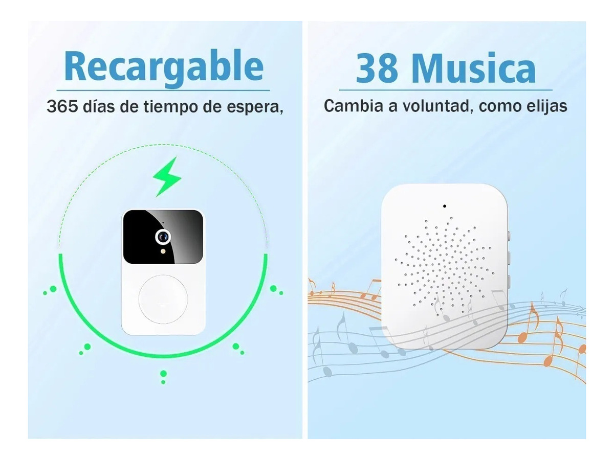Câmera De Campainha De Vídeo Sem Fio Visual Smart Security - Imagem 5