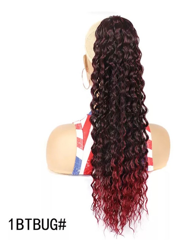 2set Peruca Natural Cabelos Humanos Rabo De Cavalo 60cm - Imagem 8