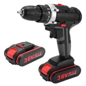 Furadeira Sem Fio De Impacto Elétrico De 36v 2 Baterias 1