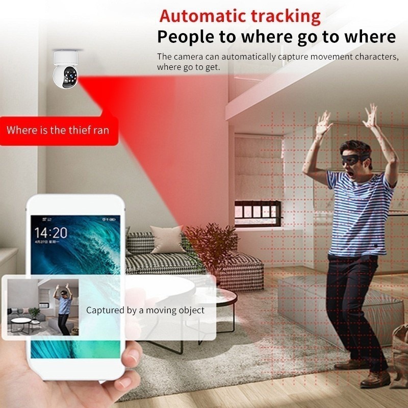 Câmera Ip 5g Wifi Wireless Visão Noturna Hd 1080p - Imagem 6