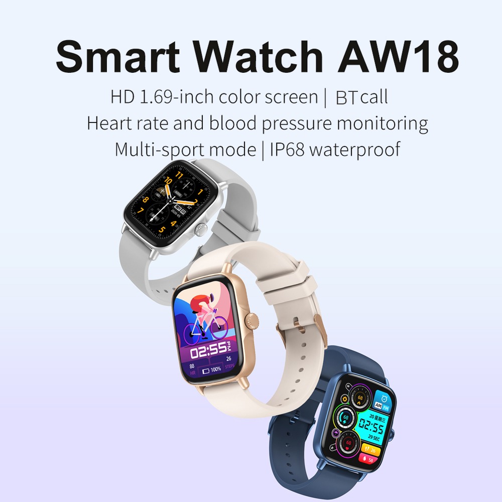 Aw18 Smartwatch 1.69 Hd Mostrador De Personalidade - Imagem 2