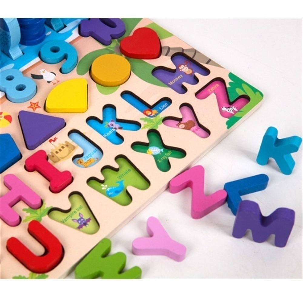 Lazhu Brinquedos De Madeira Montessori, Placa De Pesca, - Imagem 3