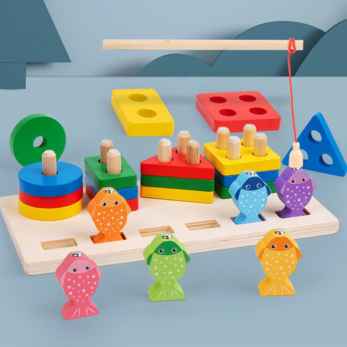 Conjunto De De Pesca Montessoriana Educativo Compatível Com - Imagem 3