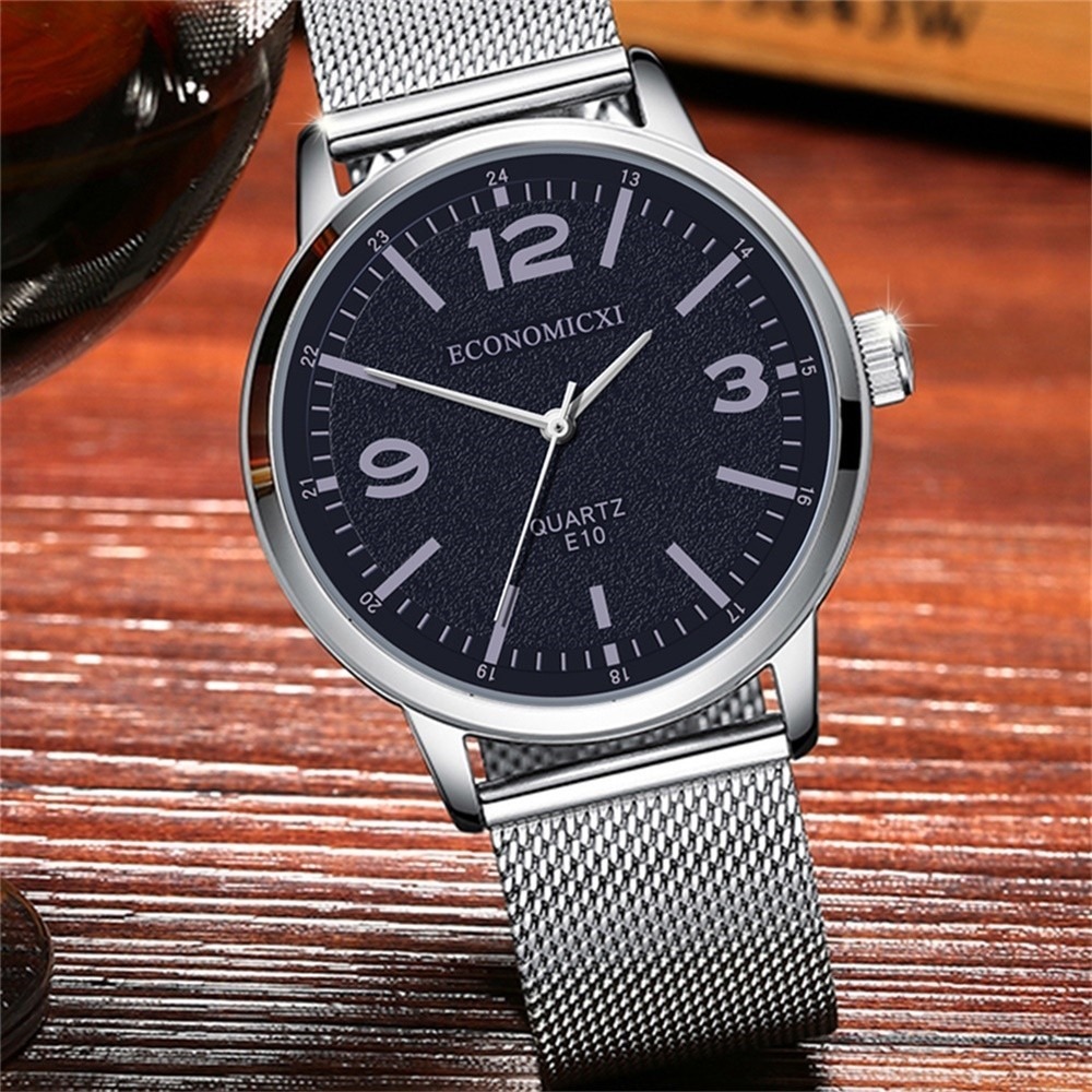 Relógio Masculino G Business Watch Simples Aço Inoxidável Me - Imagem 2