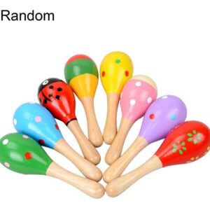 Brinquedo Musical Infantil De Maracas De Madeira