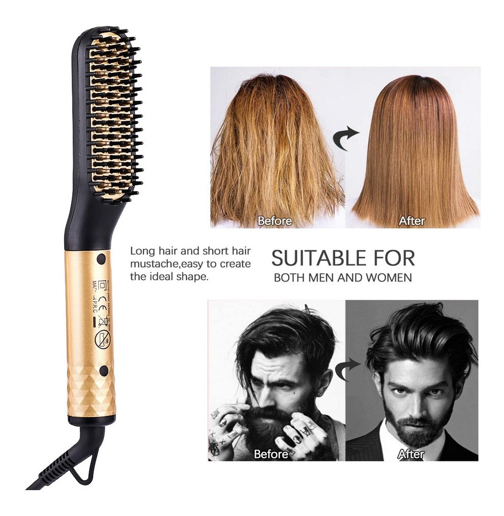 Alisador De Barba Masculino, Escova De Alisamento Profissão - Imagem 4
