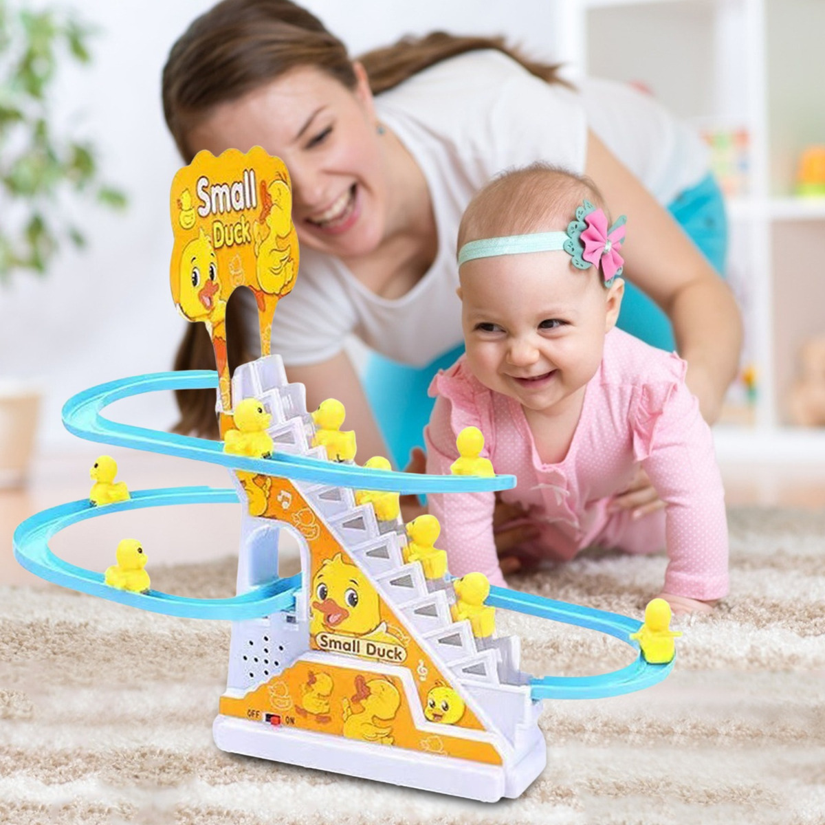 Pista De Montanha-russa Elétrica De Brinquedo De Pato De Esc - Imagem 9
