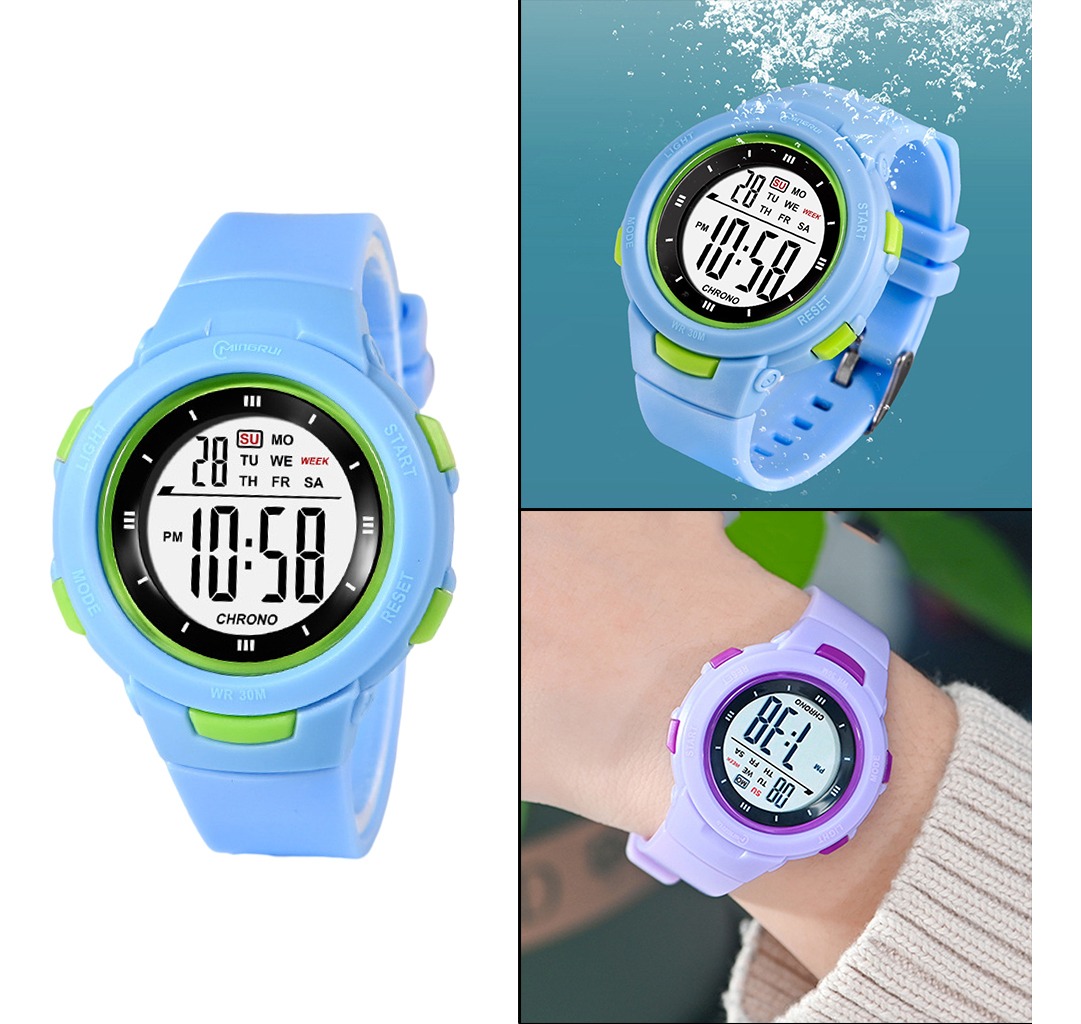 Meninos Girls Digital Watch Electro Impermeável Ao Ar Livre - Imagem 31