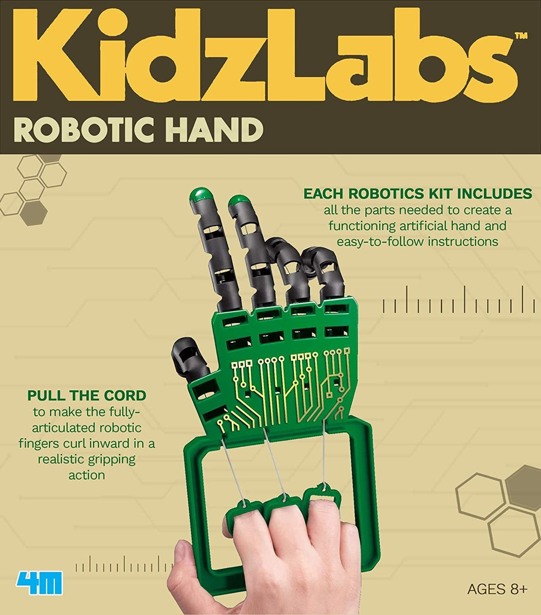4m Kidzlabs Kit De Mão Robótico Diy Robô Mecânico Ciência - Imagem 4
