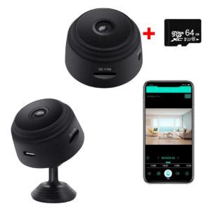 Mini Câmera De Segurança Interna 150° +cartão De Memória