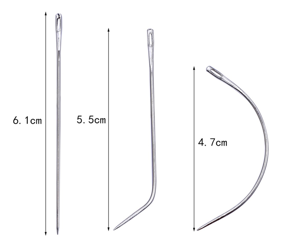 2 Encaixotado Striaght Curvada T Tipo Peruca Diy Suprimentos - Imagem 8