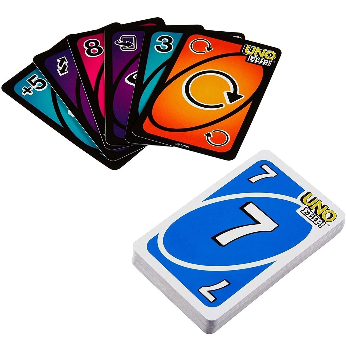 Jogo De Cartas Da Família Uno Flip Com 112 Cartas Em Uma Lat - Imagem 3