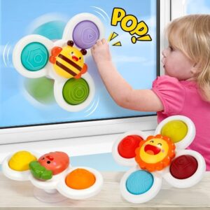 Brinquedo Para Bebês, Brinquedo Giratório, Ventosa, Pião A