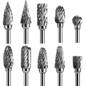 Rebarbas 10 Pzs Carbide Tungstênio Fresa Rotativa M