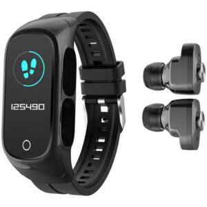 Pulseira De Fone De Ouvido Bluetooth Smart Watch Tws 2 Em 1