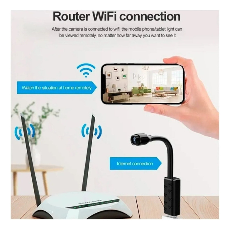 Mini Câmera Hidden Usb Wifi Spy Gravando Áudio Discreto Vid - Imagem 4