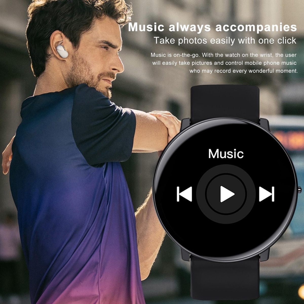 Relógio Smart Dm118 Tela1.3 Hd Resistente À Água Ip67 Preto - Imagem 8