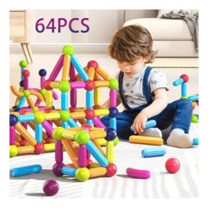 Magnetic Stick Building Blocks Jogo Ímãs Conjunto Infa 64pcs