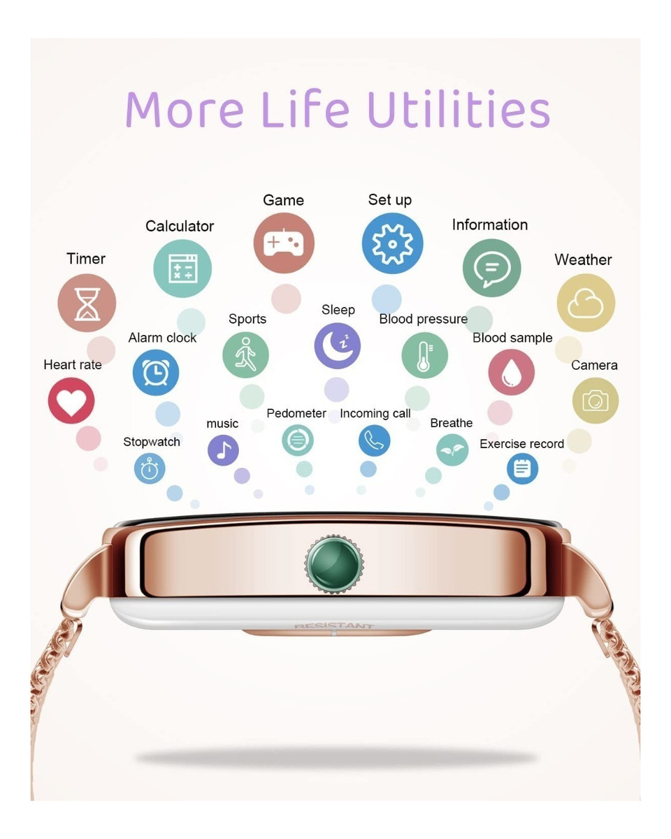 Smartwatch Smart À Prova D'água Feminino - Imagem 7