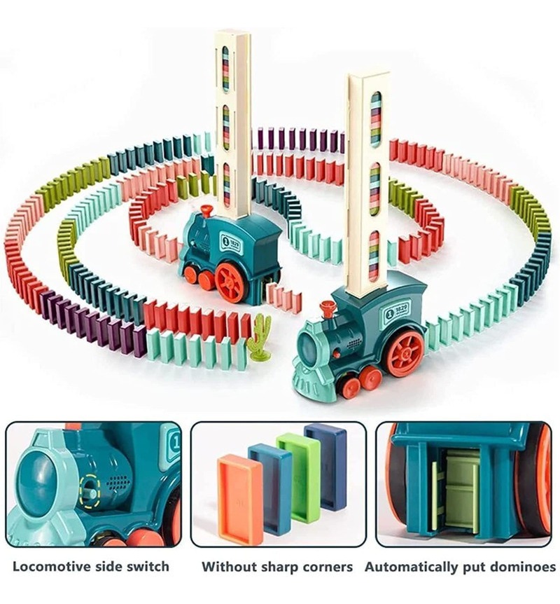 Dominó Brinquedo Trem Elétrico Presente Infantil - Imagem 17