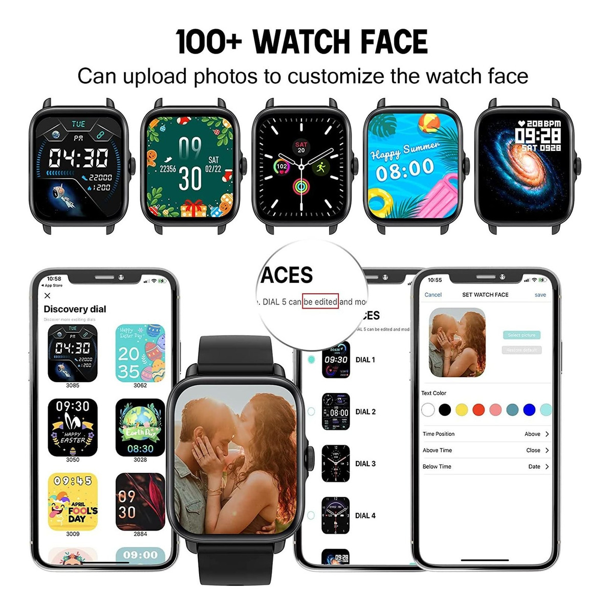 Smartwatch Relógio Fitness Para Android Ios Telefon - Imagem 5