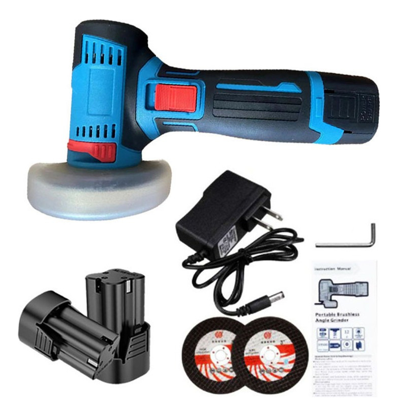 Politriz Angular Profissional 500w 220v 2 Desbaste 2 Bateria