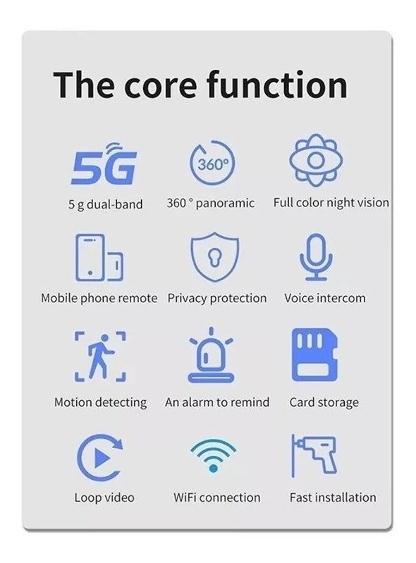Câmeras De Segurança Lâmpada Wifi Nicenoturna1080p 5g Ylt4 - Imagem 8