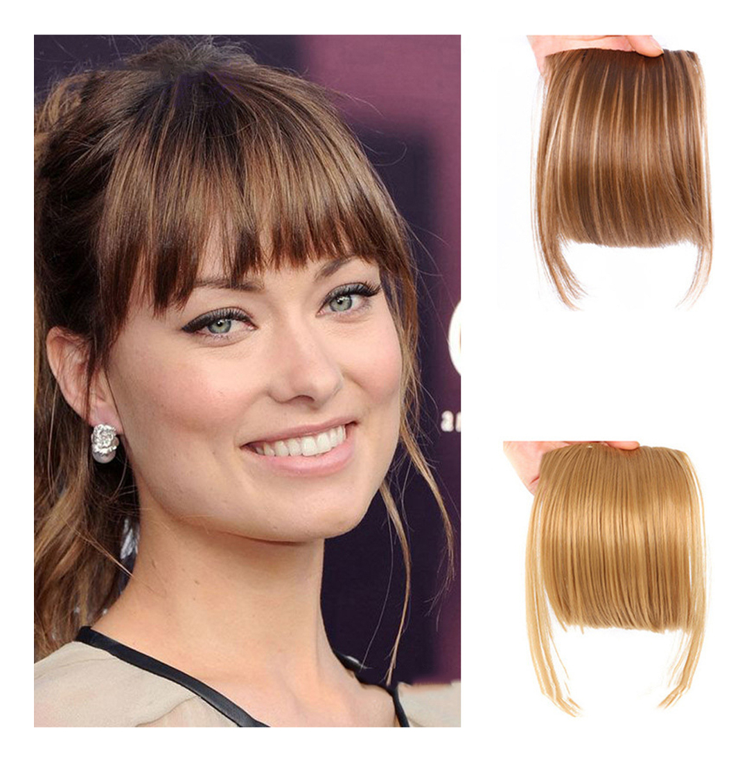 Peruca French Air Bangs, Cabelo Falso Invisível, Natural, Me - Imagem 5