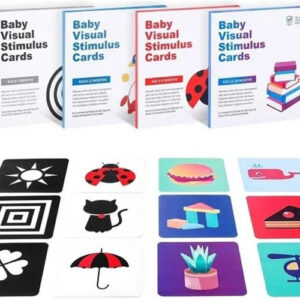 Brinquedo De Cartão De Estimulação Visual Montessori Para Ed