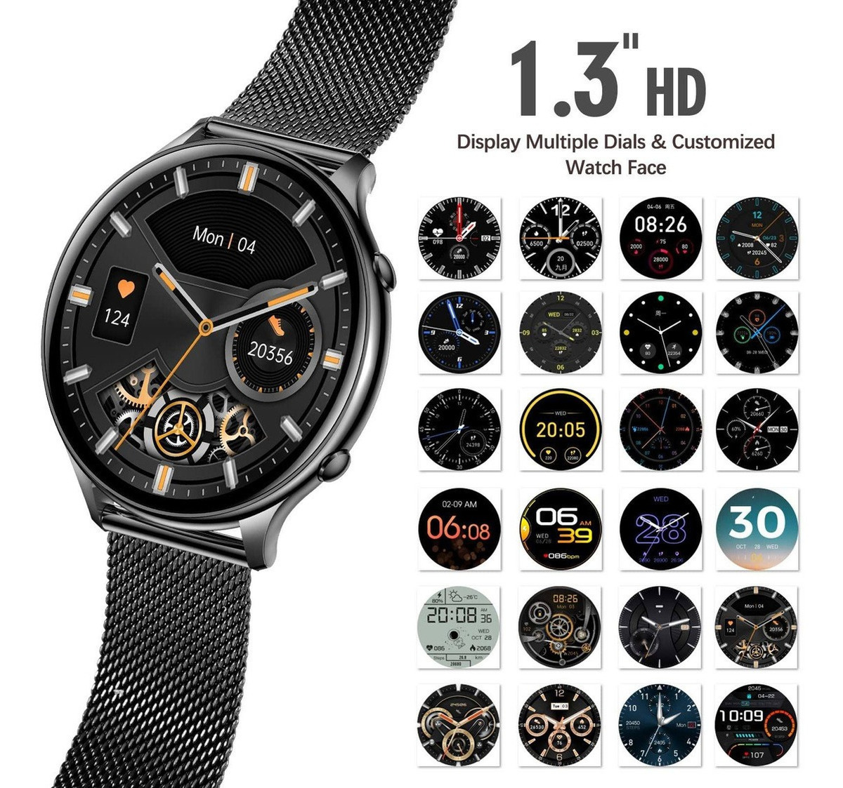 Smartwatch Masculino Feminino, À Prova D'água Ip68 - Imagem 7
