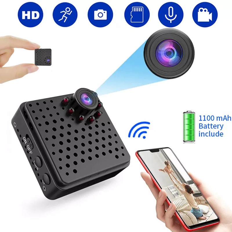 Mini Câmera Espiã Wi-fi Com Bateria Hd 1080p Sem Fio