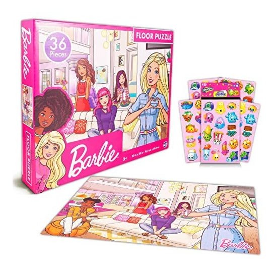 Pacote Hasbro Shop Barbie Floor Puzzle Para Crianças E Menin